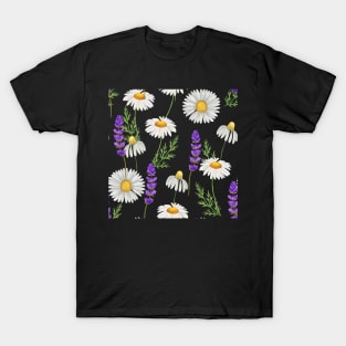 Chamomile and Lavender Illustration T-Shirt